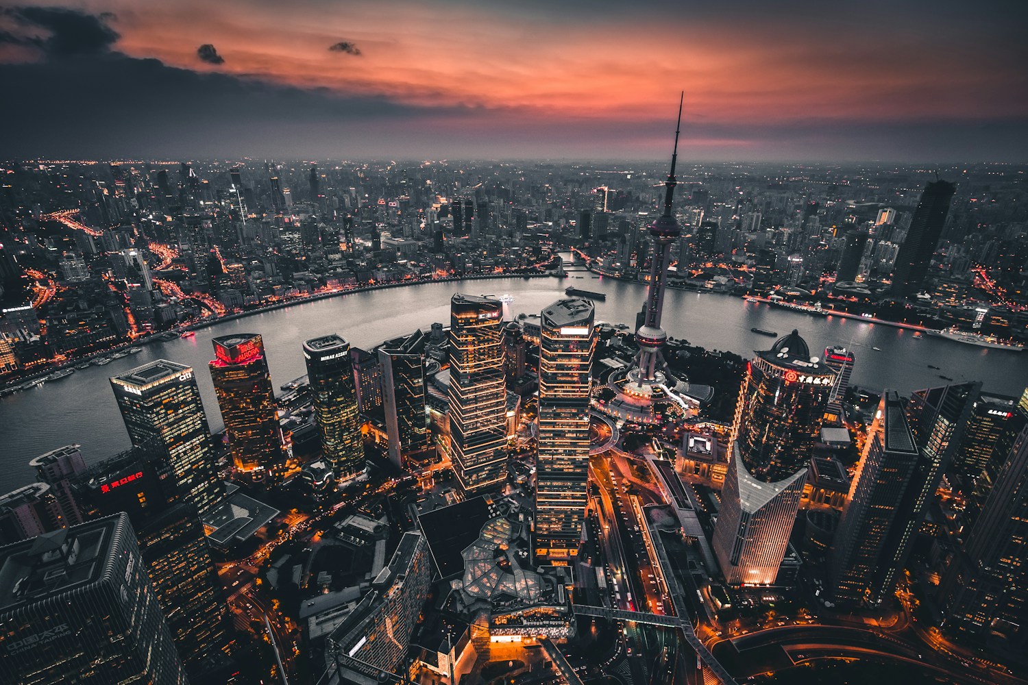 Shanghai skyline across the Huangpu River